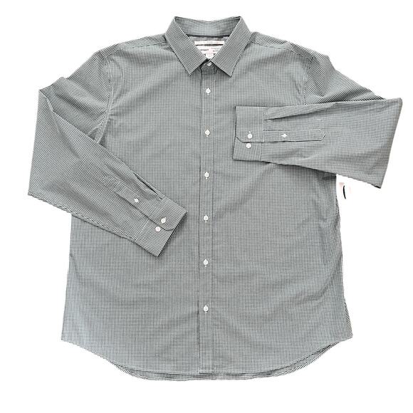 Old Navy Slim Fit Buit In Flex Signature No Iron Plaid Button Up Dress Shirt XXL - Picture 2 of 8